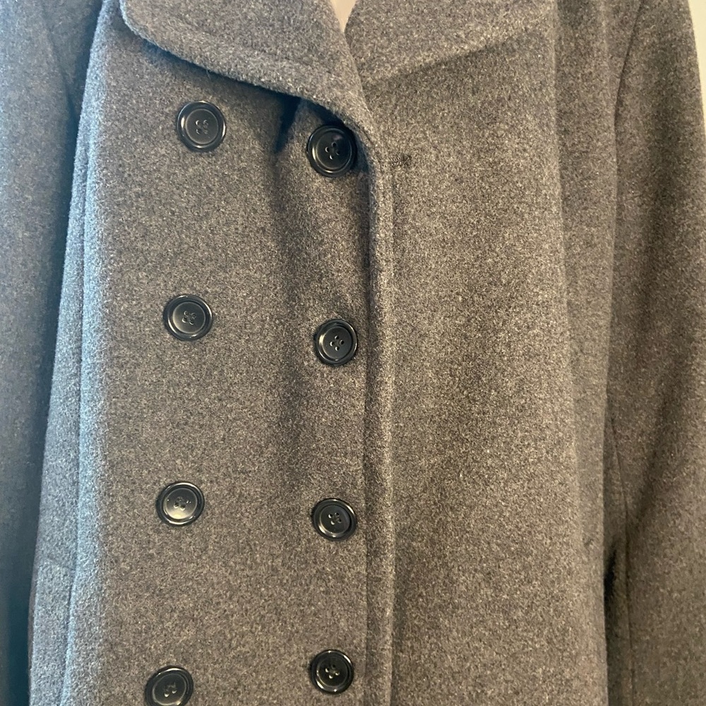 Halston Studio Dark Gray Button Down Winter Jacke… - image 3